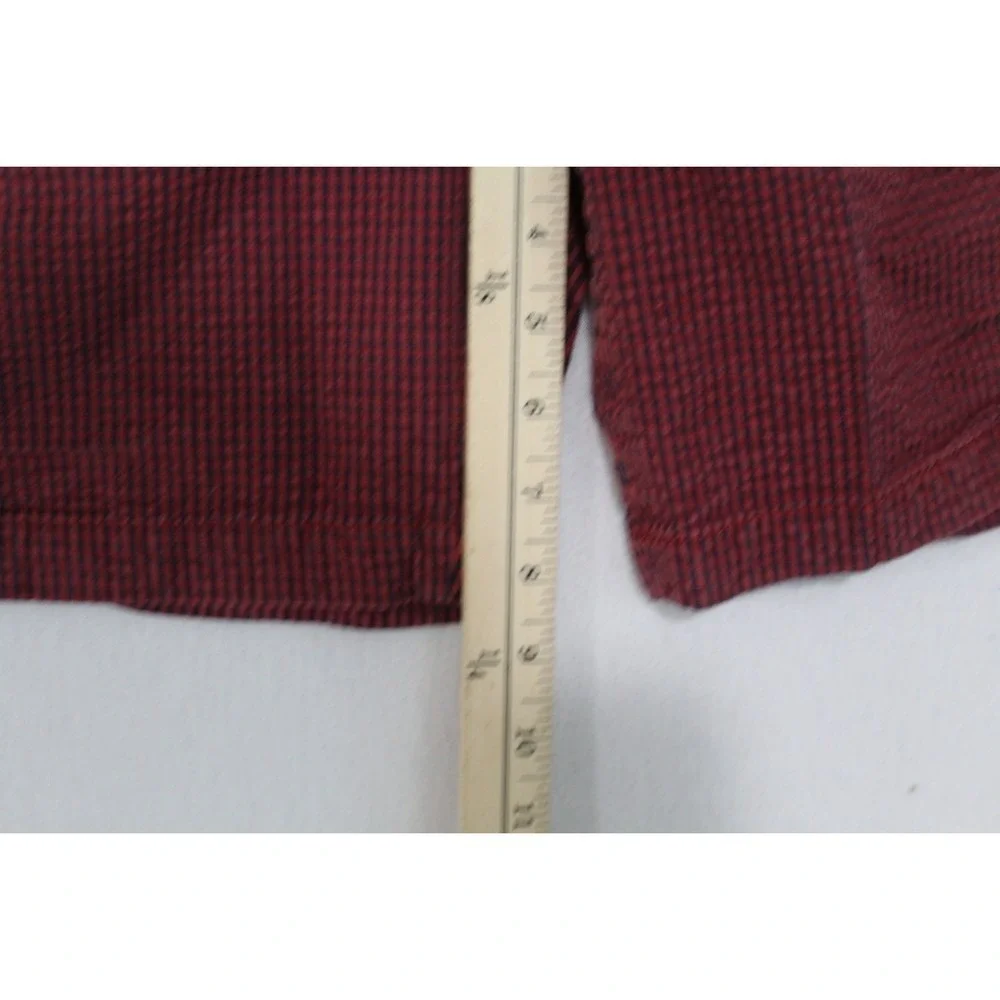 Banana Republic Men Red Black Striped Shorts Aiden Size 33